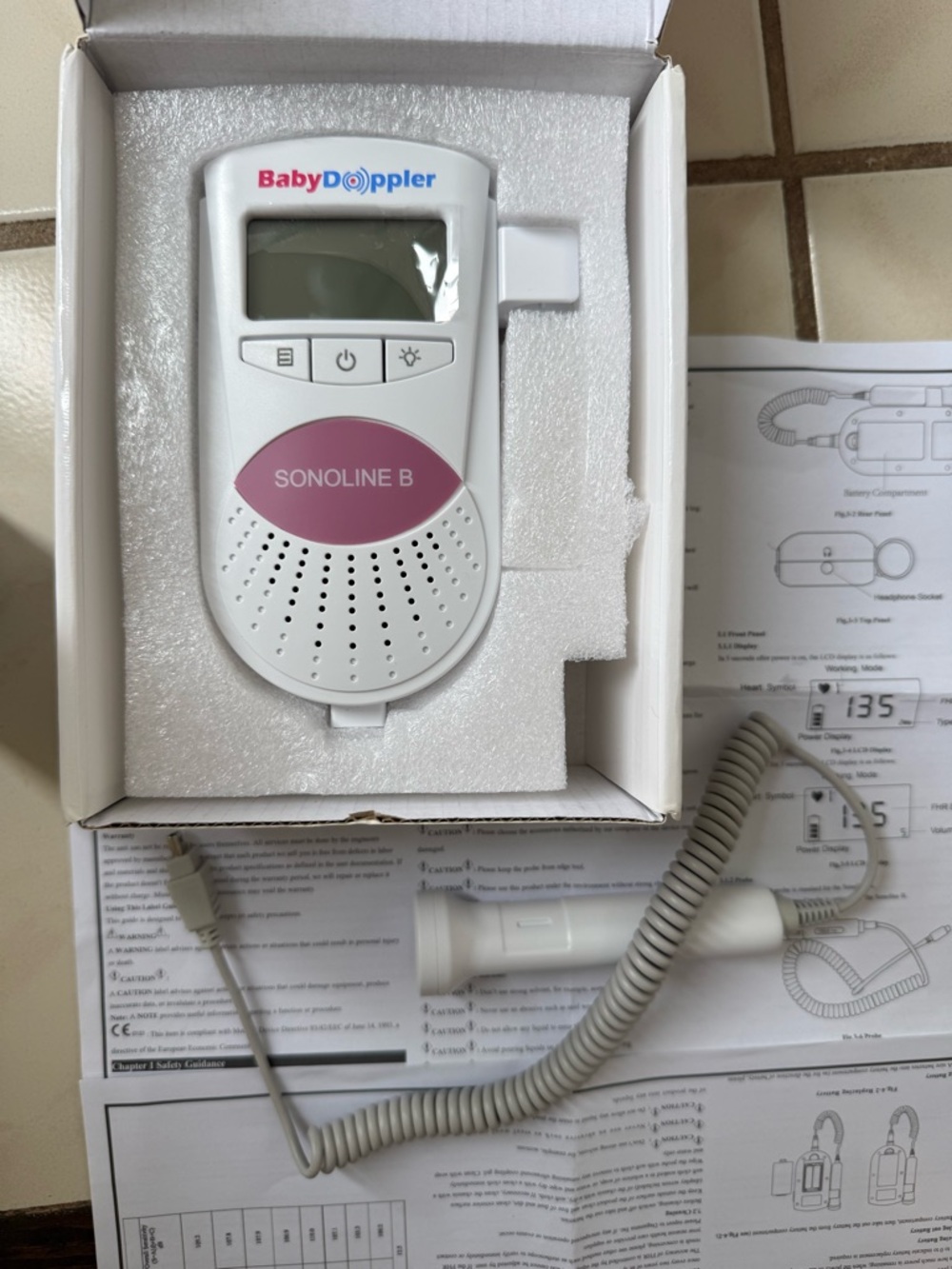 Baby Doppler Sonoline B Baby Sound Tracker - Pink - Picture 3 of 4